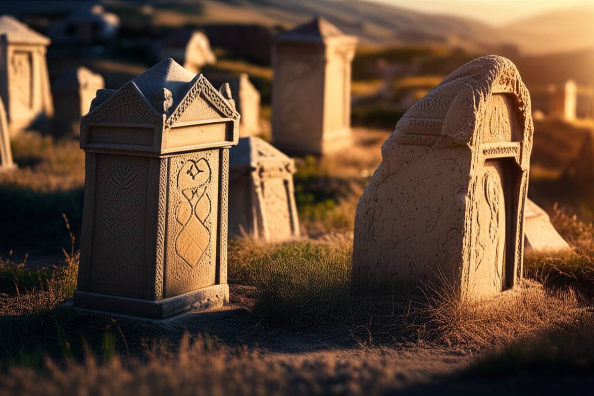 سنگ قبرها در قبرستان شادباد تبریز | راهنمای کامل و جامع